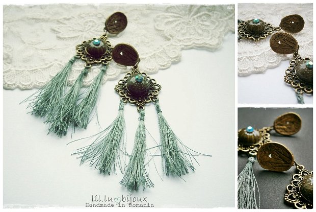 ♥Cercei Silk and Crystals