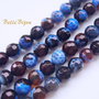 Agate vopsite cu regal blue fatetate 6 mm