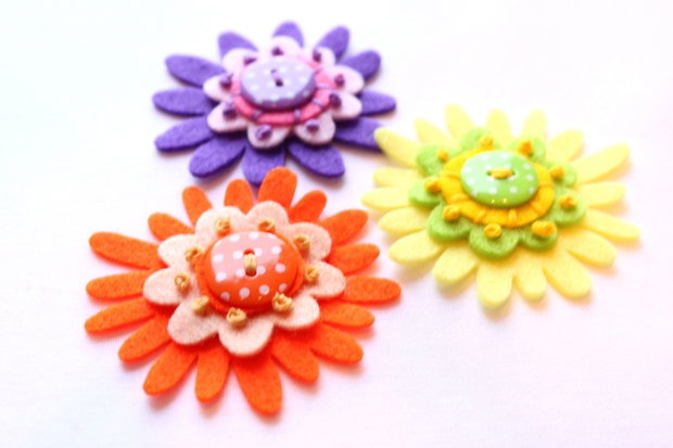 SET DE 3 FLORI FETRU