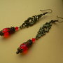 "Earrings in red"