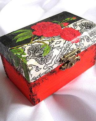Cutie din lemn decorata 14791