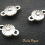 Link argintiu antichizat 16x10 mm