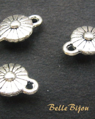 Link argintiu antichizat 16x10 mm