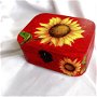 Cufar/cutie lemn floarea soarelui 14810