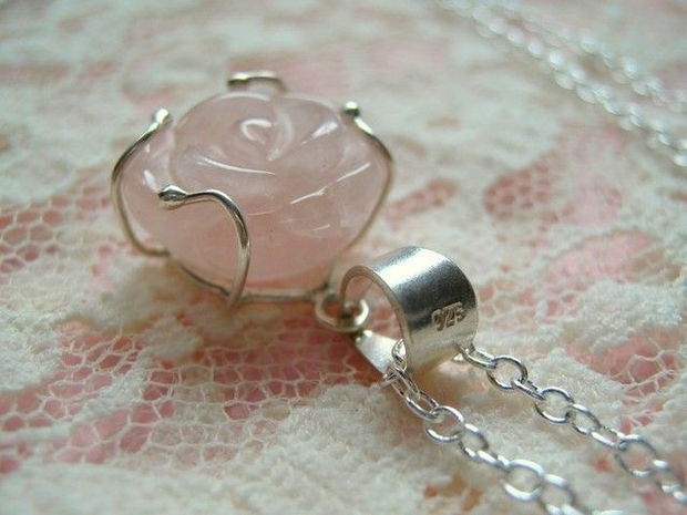 925 STERLING SILVER &#039;&#039; QUARTZ ROSE &#039;&#039;