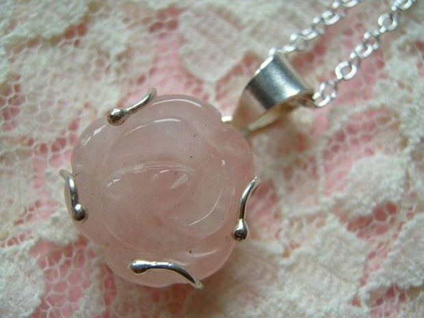 925 STERLING SILVER &#039;&#039; QUARTZ ROSE &#039;&#039;