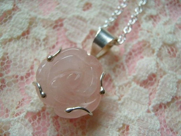 925 STERLING SILVER &#039;&#039; QUARTZ ROSE &#039;&#039;