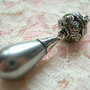 925 STERLING SILVER '' GREY PEARL "