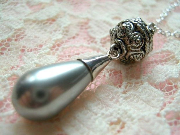 925 STERLING SILVER &#039;&#039; GREY PEARL "