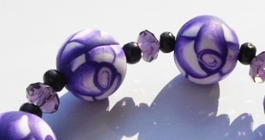 Bratara violete salbatice cu cristale