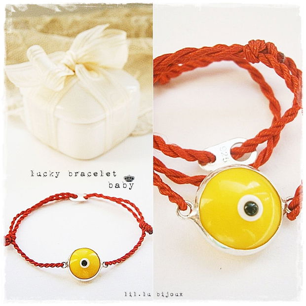 Bebe♥Bratara norocoasa   cu medalion argint evil eye