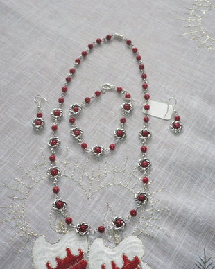 SET CORAL ROSU-vandut