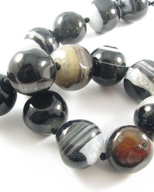 1366 # (10buc) Margele, agate 23-24,5mm