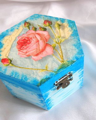 cutie lemn decorata 15361