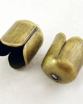 Capac margele, bronz, 6.5*8mm