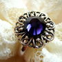 PURPLE VELVET SWAROVSKI RING
