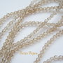 Cristale biconice de aprox 4 mm maron deschis  (10 bucati), imitatie Swarovski crystal golden shadow