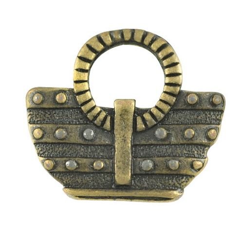 Charm bronz antichizat poseta, 12x10mm