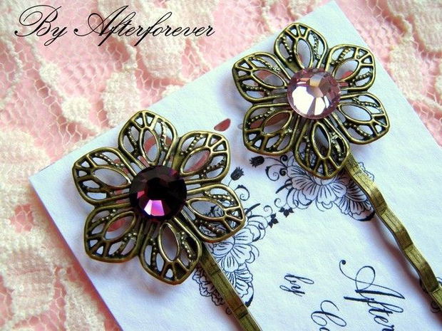 SWAROVSKI HAIR PINS 2 BUC