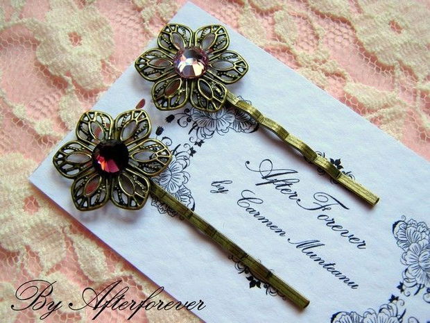 SWAROVSKI HAIR PINS 2 BUC