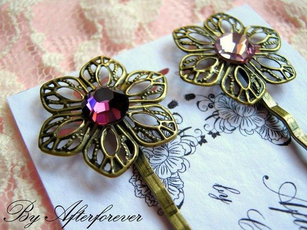 SWAROVSKI HAIR PINS 2 BUC