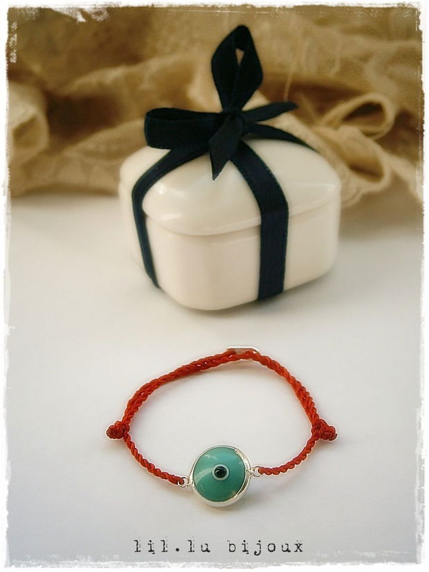 Bebe♥Bratara norocoasa   cu medalion argint evil eye