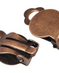 Baza cercei,cupru,clips,15x7mm.