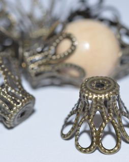 Capac margea bronz antichizat, 7x10mm