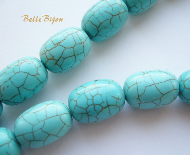 Turcoaz reconstituit butoias aprox 18x13 mm