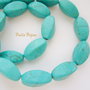 Turcoaz reconstituit oval fatetat 18x8.5 mm