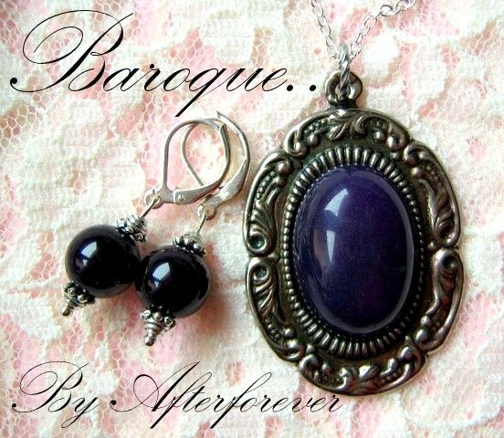 925 STERLING SILVER &#039;&#039; BAROQUE SET "