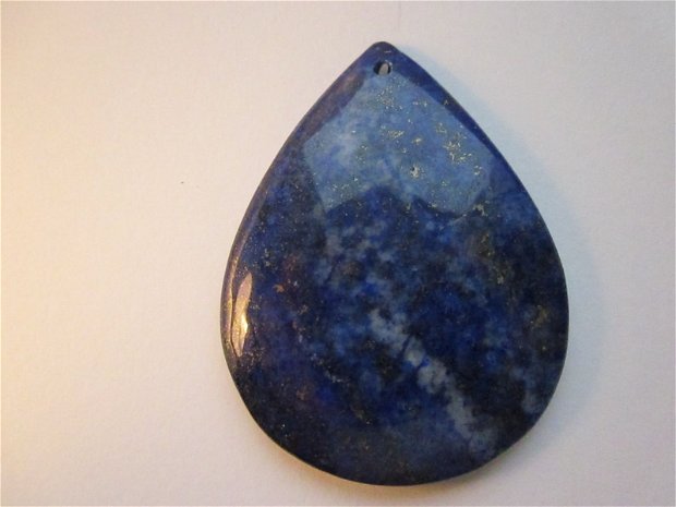 Pandantiv lapis-lazuli, forma picatura, 55x42 mm