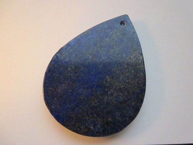 Pandantiv lapis-lazuli, forma picatura, 55x42 mm