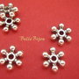 Stelute de zapada argintiu inchis 9x2.5 mm (10 bucati)