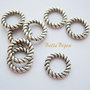Zale ornamentale argintii antichizate 10x1.5 mm
