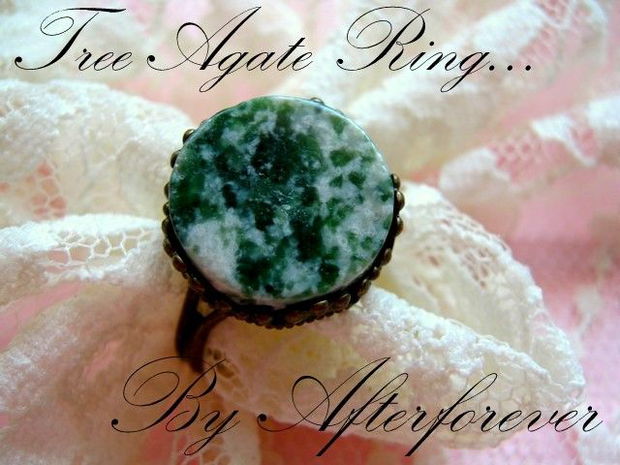 TREE AGATE RING