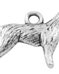 Charm caine, argint tibetan, 23*14.5mm