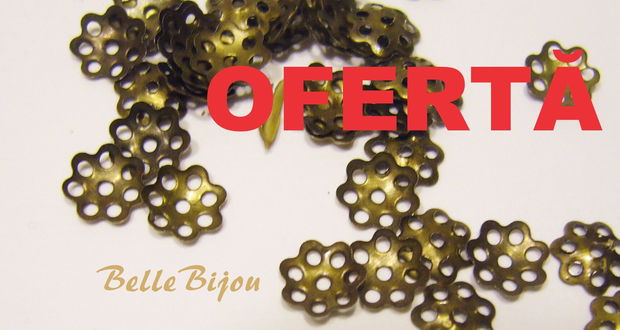 OFERTA....Capacele finisaj bronz 6x1 mm pentru margele mici (10 bucati)