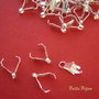 Gheruta agatatoare 4x8 mm, argintie (10 bucati)