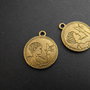 PANDANTIV BRONZ 2 FETE - 22 X 18,5 MM