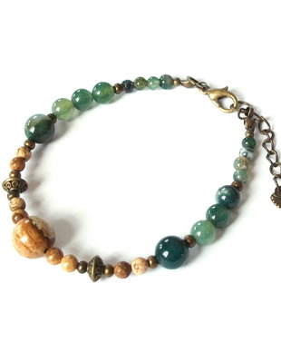 Bratara picture jasper si mossagate 627