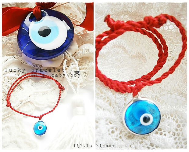 Bebe♥Bratara norocoasa   cu medalion argint evil eye