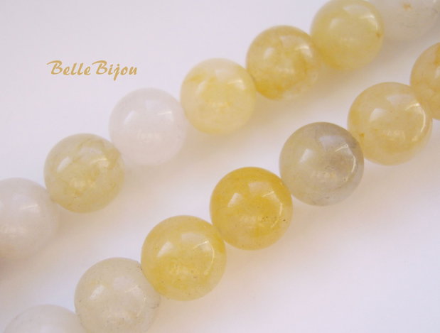 Agate alb-galbene 10 mm