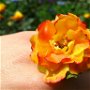 Inel Reglabil Trandafir Galben - Portocaliu