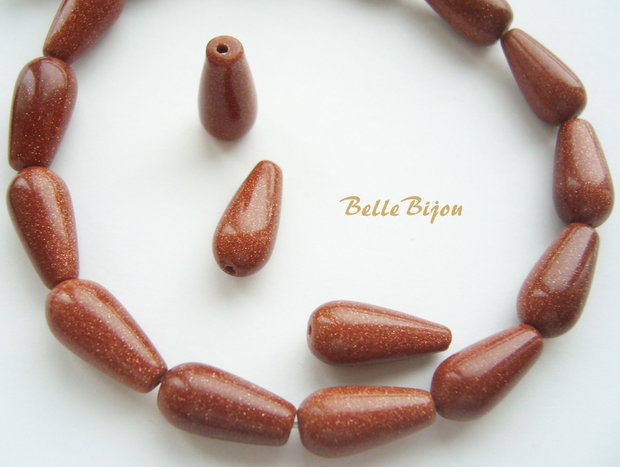 Picatura brown goldstone 15.5x7.5 mm