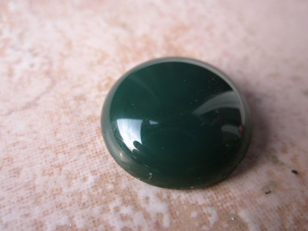 Cabochon agata verde inchis 20mm