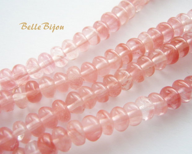 Cherry cuart rondele 6.5-7x4 mm