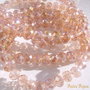 Cristale sticla roz 8x6 mm cu efect AB (10 bucati)