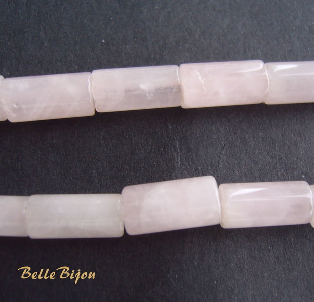 Cuart roz tubulet cilindric aprox 12x5.5-6 mm