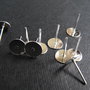 BAZA PENTRU CERCEI ARGINTIE -  6,5  MM(10buc.)